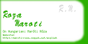 roza maroti business card