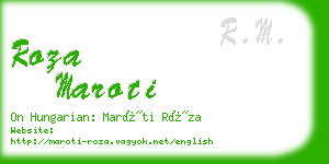 roza maroti business card